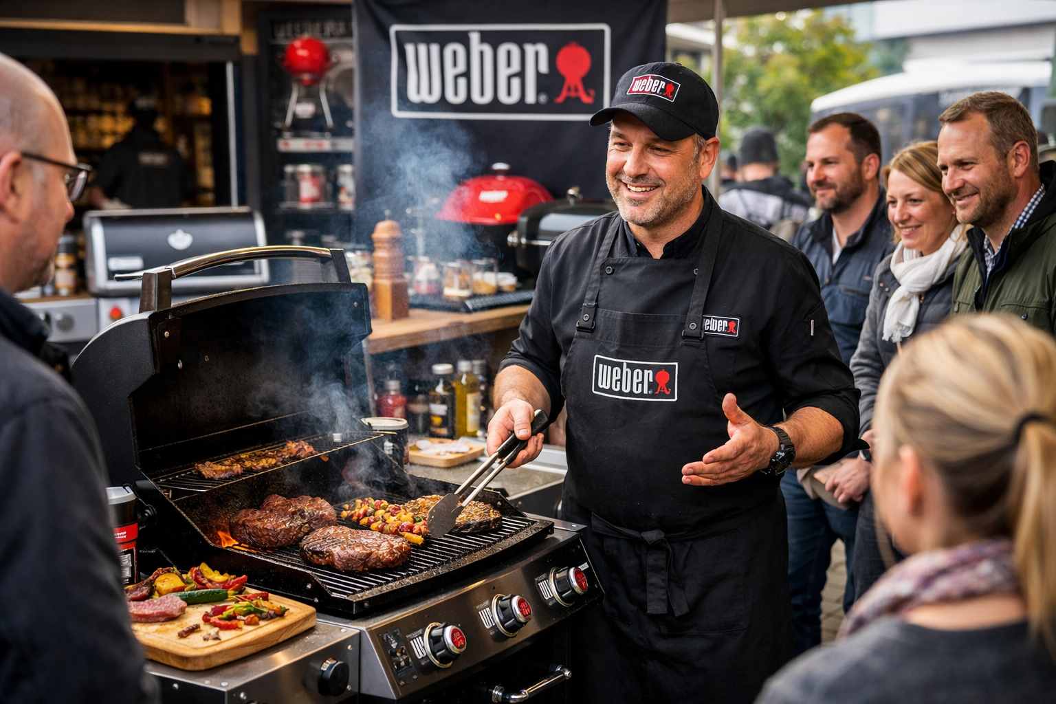 Die weber grillvorführung: Feuer, Technik, Genuss live pur