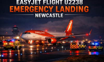easyjet flight u2238 emergency landing newcastle incident