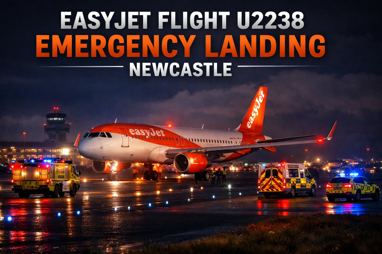 easyjet flight u2238 emergency landing newcastle incident