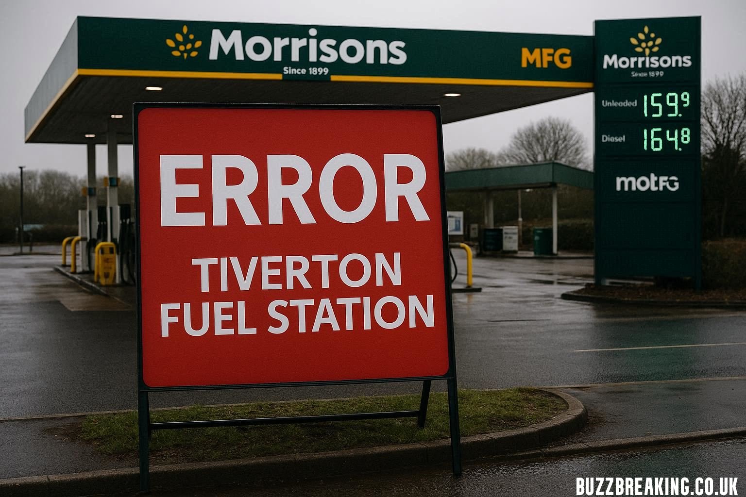 Tiverton Fuel Station Error: Morrisons Petrol Mix-Up, Driver Costs