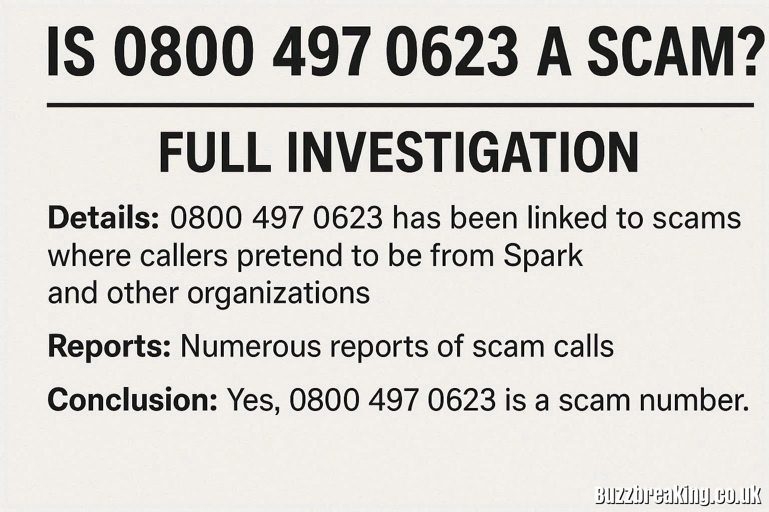 0800 497 0623: Is This Number a Scam? Full Investigation