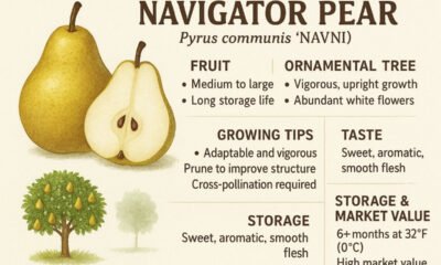 Navigator Pear: Fruit, Ornamental Tree, Growing Tips, Taste, Storage & Market Value