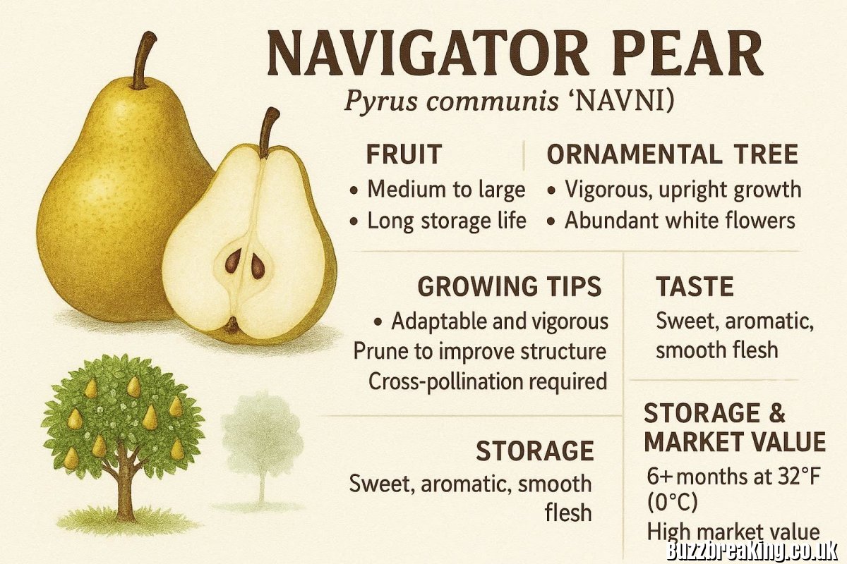 Navigator Pear: Fruit, Ornamental Tree, Growing Tips, Taste, Storage & Market Value