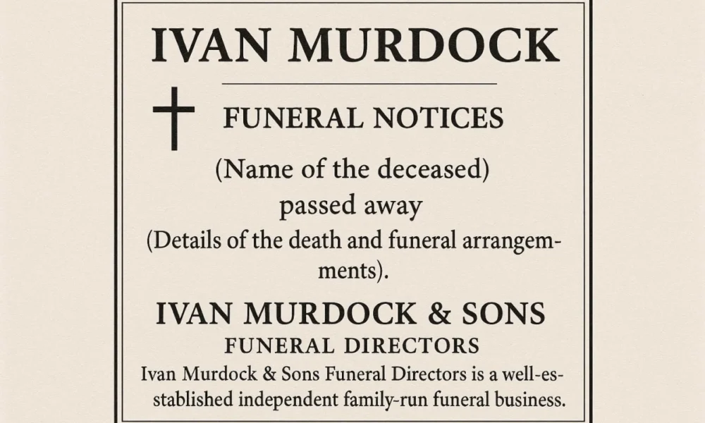 Ivan Murdock Funeral Notices
