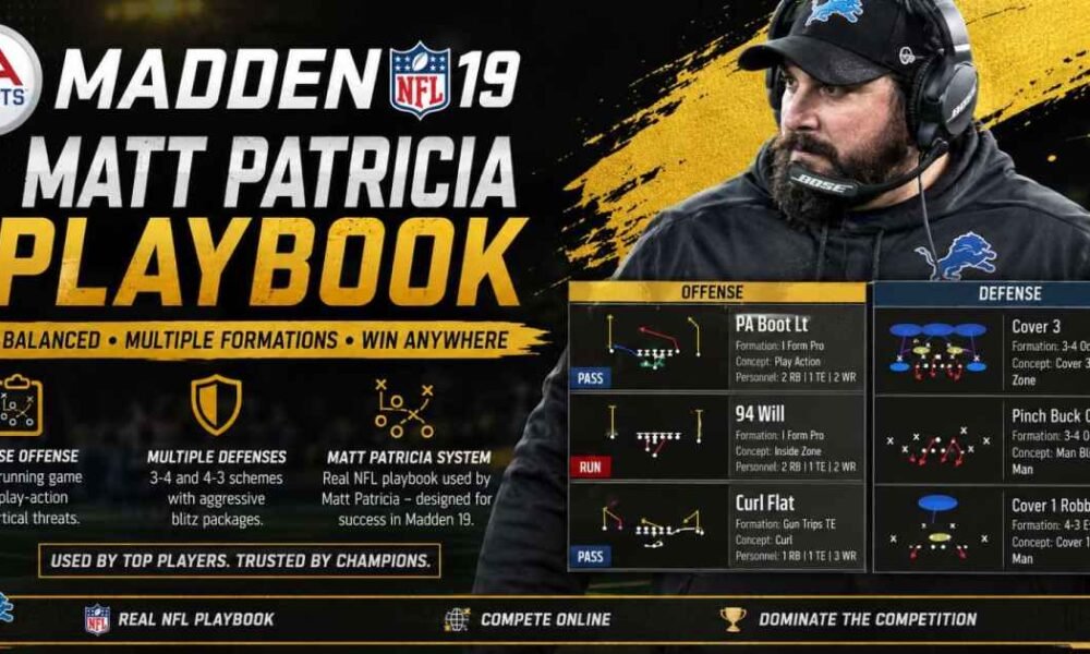 madden 19 matt patricia playbook
